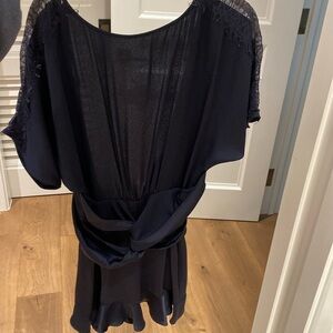 Zara Navy Romper - open back